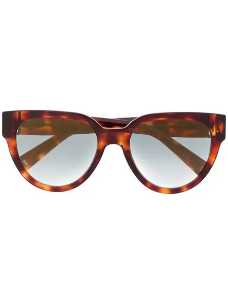 Givenchy Eyewear солнцезащитные очки в оправе 'кошачий глаз' черепаховой расцветки