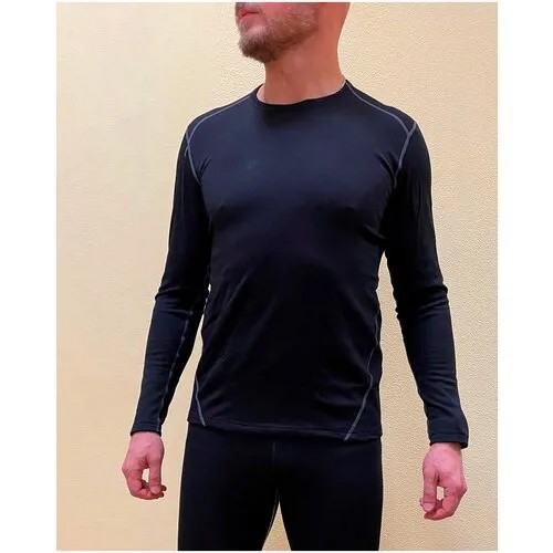 Термобелье рубашка Mico Superthermo Dualtech Merino мужская, M, Черный