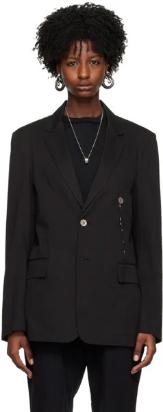 Черный пиджак на пуговицах Hyein Seo
