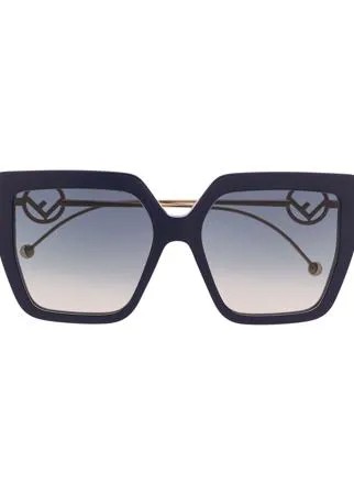 Fendi Eyewear солнцезащитные очки в массивной оправе с логотипом