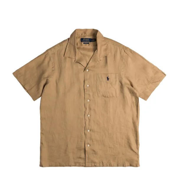 Рубашка Classic Fit Linen Camp Shirt Polo Ralph Lauren, хаки