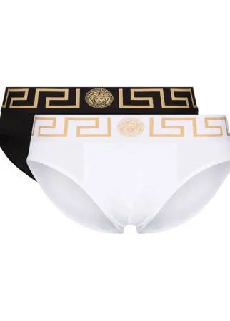 Versace жаккардовые трусы-брифы с логотипом Medusa