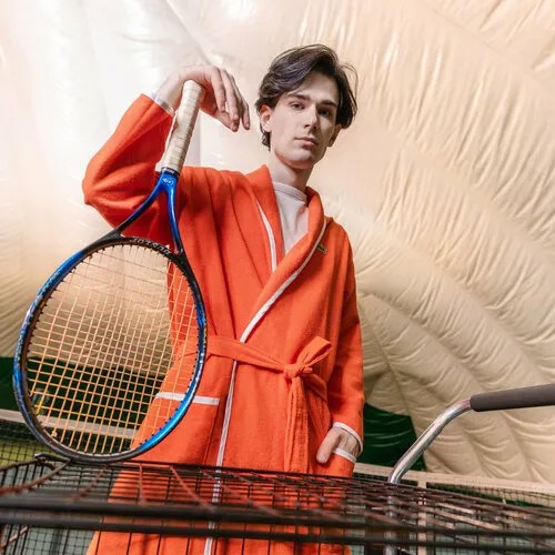 Халат  LACOSTE, размер 56/60, оранжевый