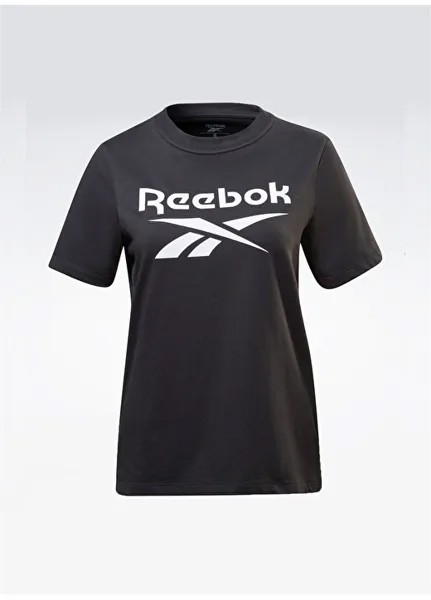 Простая черная женская футболка с круглым вырезом Reebok