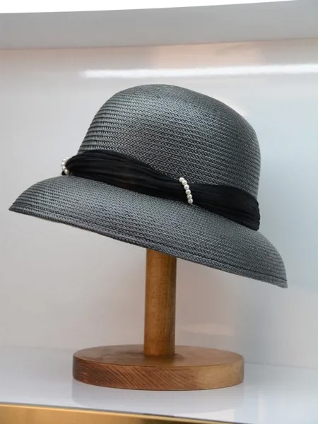 Высококачественная японская соломенная шляпа папируса в стиле Herbon Изысканная элегантная шляпа-котелок модная женская шляпа с широкими полями