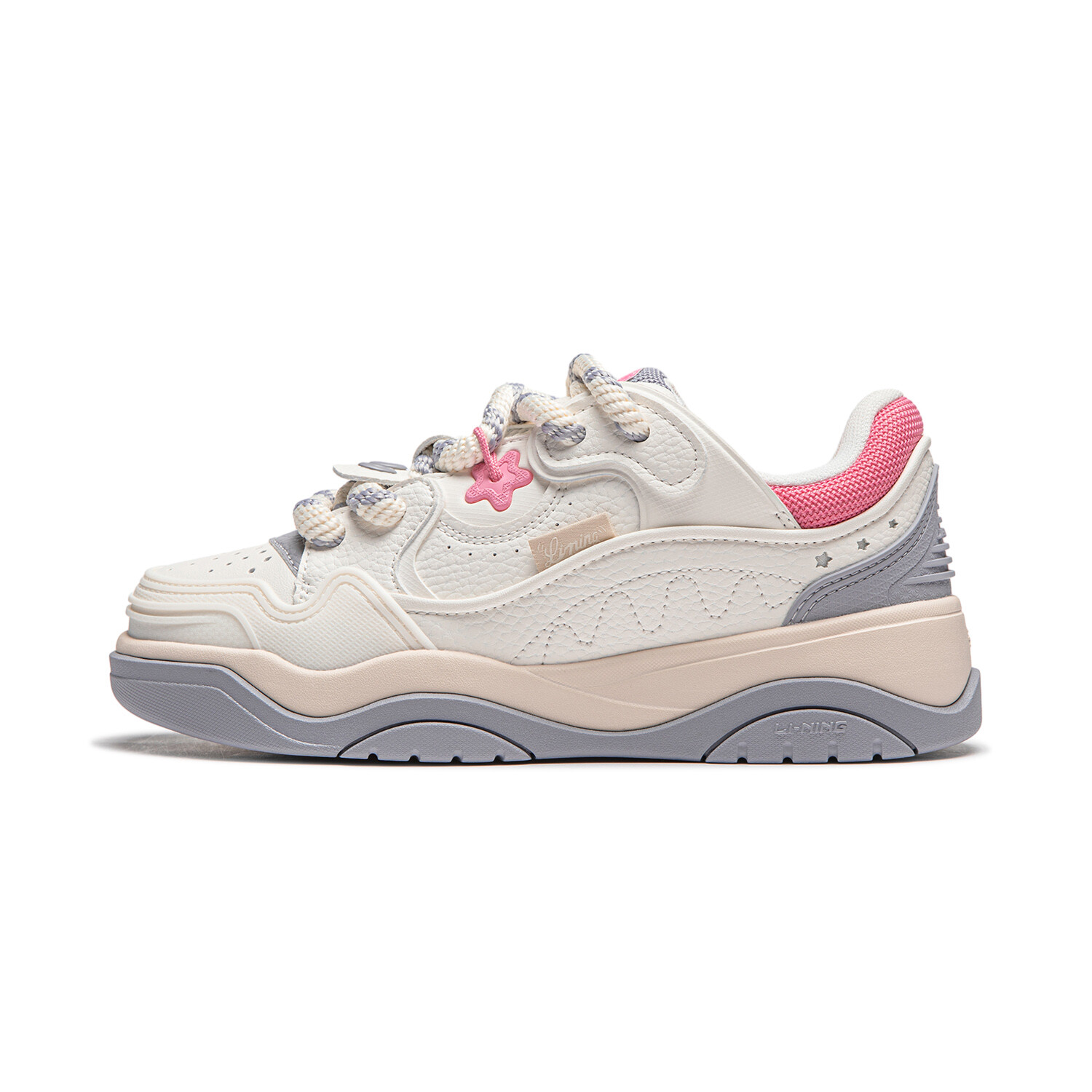Кроссовки LINING Journey 2.0 Skateboarding Shoes Women's Low-top Cloud White/dove Gray, белый