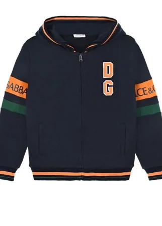 Спортивная куртка с оранжевыми лампасами Dolce&Gabbana детская