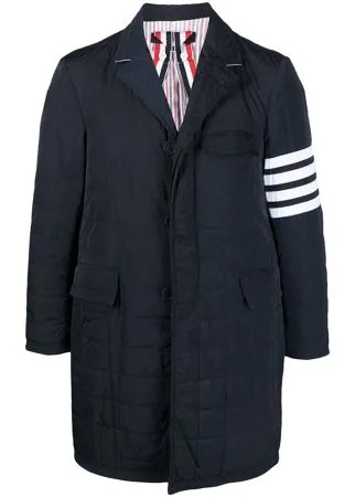 Thom Browne стеганое пальто с полосками 4-Bar