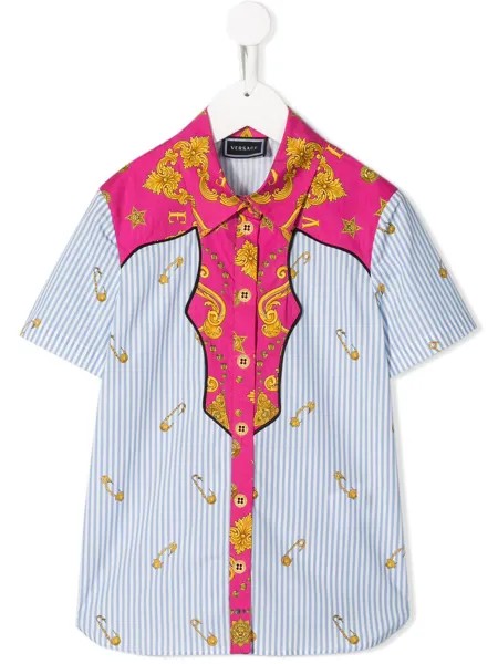 Versace Kids рубашка с принтом