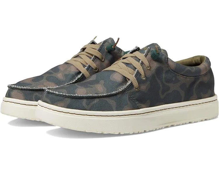 Кроссовки L.L.Bean Higgins Beach 4 Eye Slip-On Print, цвет Deep Olive Camo