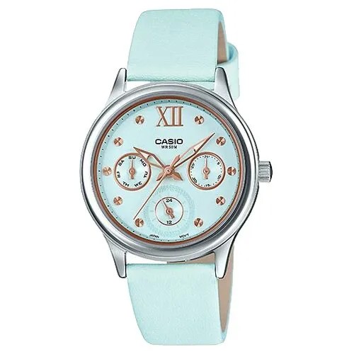 Наручные часы CASIO Collection LTP-E306L-2A, голубой, серебряный