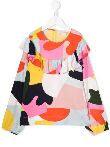 Stella McCartney Kids топ в стиле колор-блок