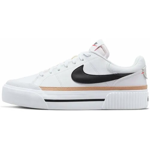 Кеды NIKE Court Legacy Lift, полнота F (EU)/ на среднюю стопу, размер 6 US, белый