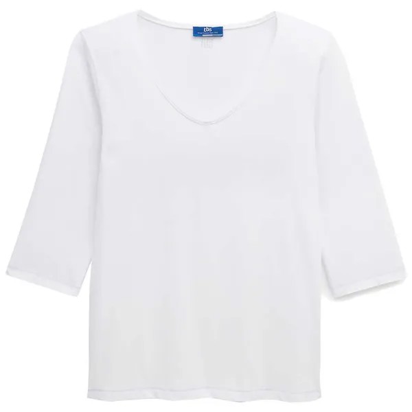 Футболка Tbs Maudetee 3/4 Sleeve Round Neck, белый