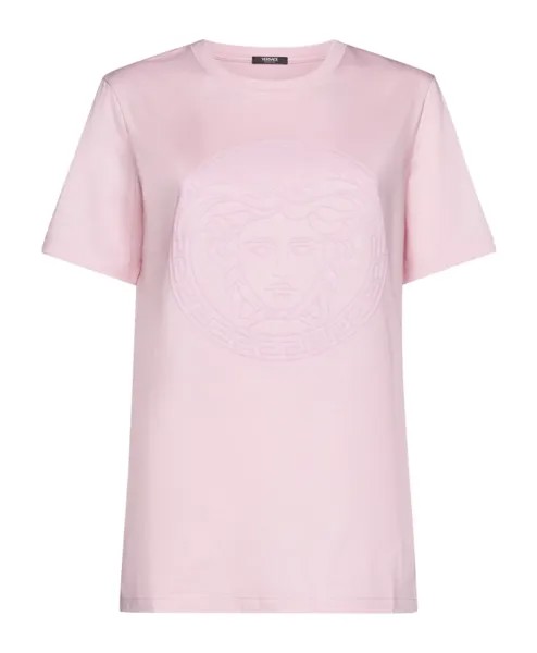 Футболка и поло с изображением головы Медузы Versace, розовый