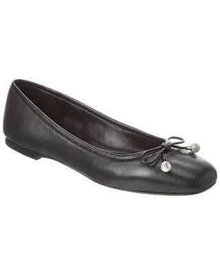 Jimmy Choo Elme Кожаные женские туфли на плоской подошве черные 37