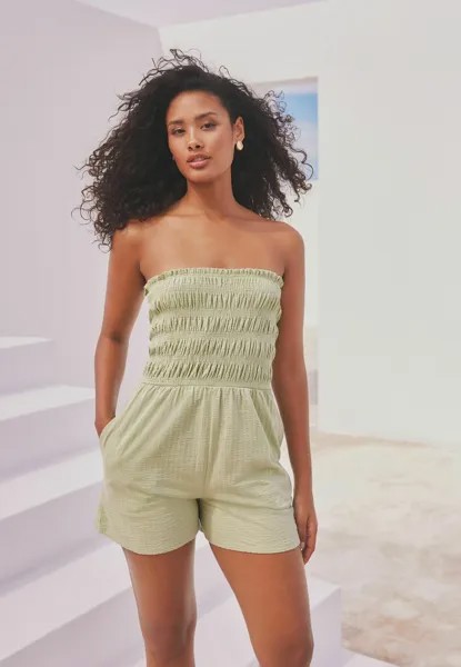 Комбинезон BANDEAU SHIRRED  TALL  Next, зеленый