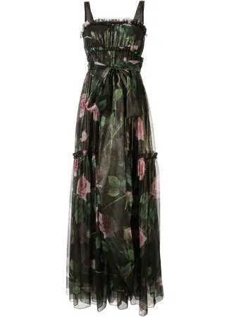 Dolce & Gabbana вечернее платье с цветочным принтом