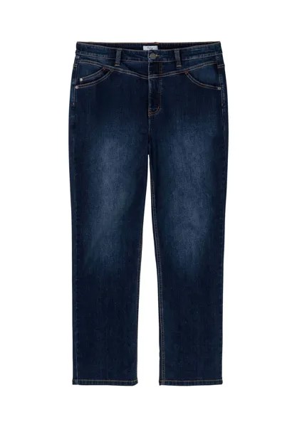 Прямые джинсы с моделирующим фигуру эффектом sheego, цвет Dark Blue Denim