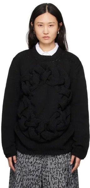 Черный свитер с круглым вырезом Comme des Garçons