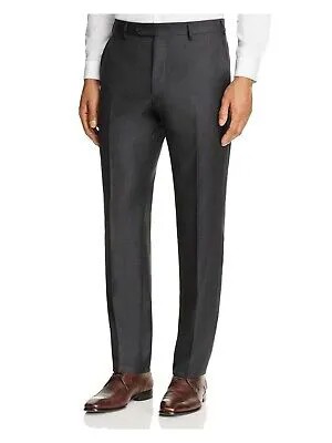 LUIGI BIANCHI MANTOVA Mens Sartoria Grey Flat Front, классические брюки 42 Waist