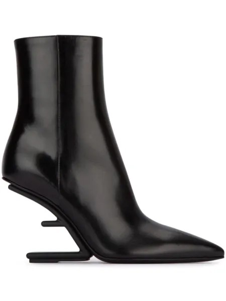 FENDI ботинки с 95-миллиметровым скульптурным каблуком, черный