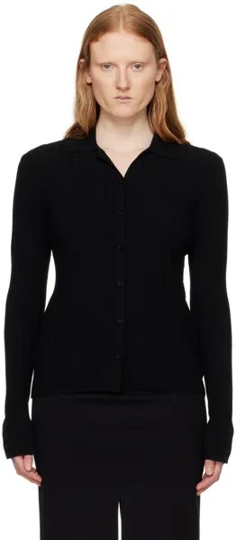 Черный кардиган с раздвинутым воротником Filippa K