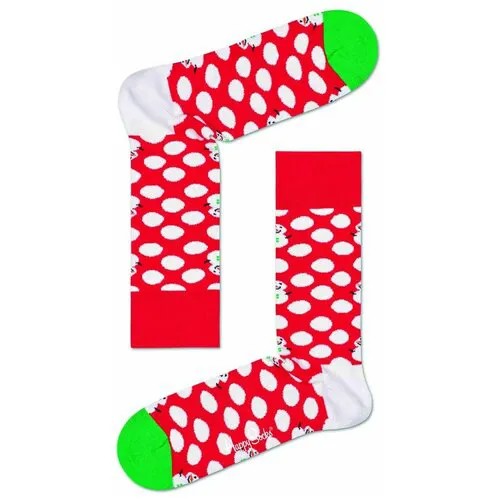 Носки  унисекс Happy Socks, 1 пара, классические, размер 25, красный, белый