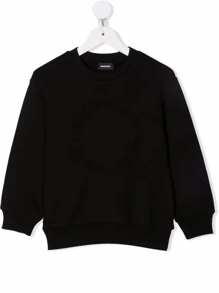 Diesel Kids толстовка с тисненым логотипом