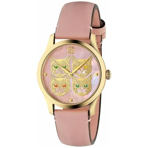 Наручные часы GUCCI женские Наручные часы Gucci G-Timeless YA1264132 кварцевые, розовый