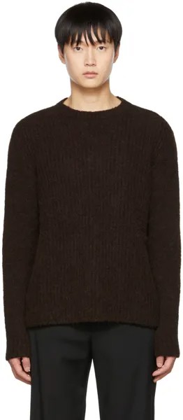 Эксклюзивный коричневый свитер SSENSE в рубчик Giorgio Armani