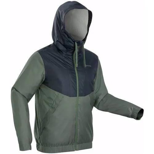 Куртка для зимних походов водонепроницаемая SH100 WARM мужская, размер: S, цвет: Угольный Серый/Пепельный Хаки/Сливочный QUECHUA Х Decathlon