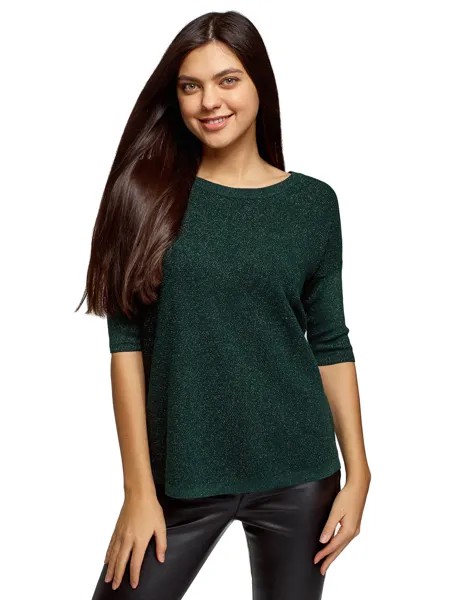 Джемпер женский oodji 63812566-1 зеленый 2XS