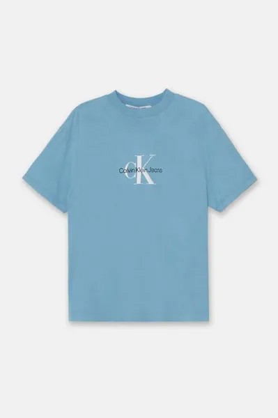 Хлопковая футболка Calvin Klein Jeans, синий