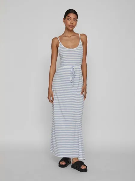 Платье Vila Maxi Jersey Dress mit Tunnelzug VIMOONEY, синий