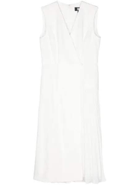 DKNY платье миди со складками, белый