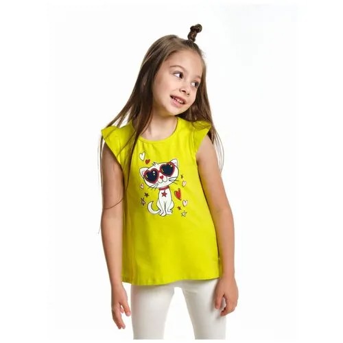 Футболка Mini Maxi, хлопок, размер 98, желтый