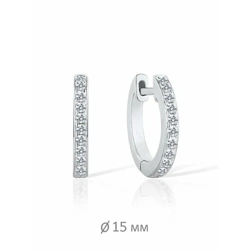 Серьги VALTERA, серебро, 925 проба, фианит, серебряный