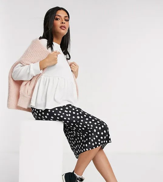 Лонгслив кремового цвета с баской New Look Maternity-Кремовый