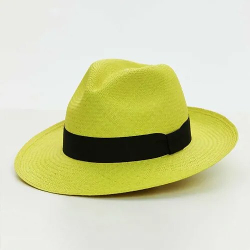 Шляпа федора  летняя, размер M (57-58), желтый