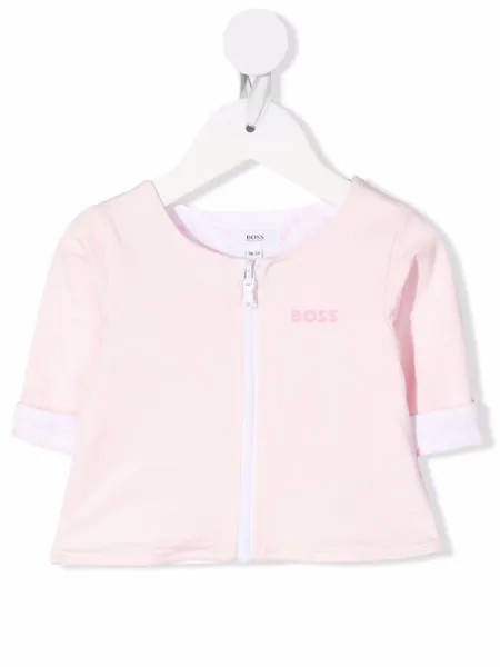 BOSS Kidswear двусторонняя толстовка на молнии