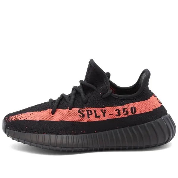 Кроссовки женские Yeezy 350 V2 CMPCT, черный/красный