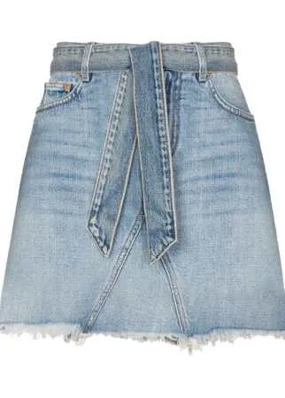 Givenchy джинсовая юбка мини с поясом