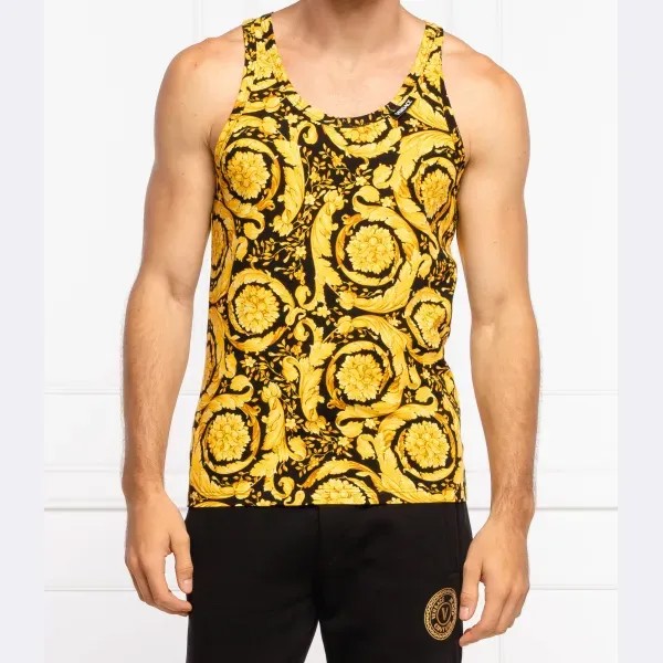 Майка узкого кроя Versace, черный