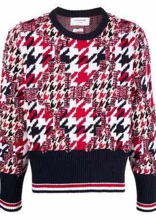 Thom Browne жаккардовый джемпер с узором в ломаную клетку