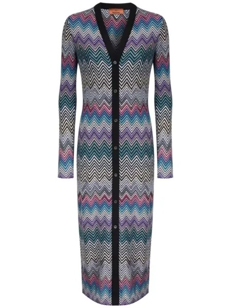 Missoni узорчатое трикотажное пальто, черный