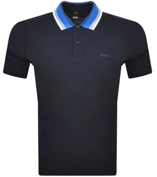 Hugo Boss Phillipson Slim Fit Хлопковая рубашка-поло пике 118 404-Темно-синий, синий
