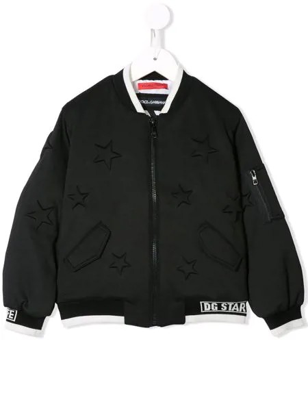 Dolce & Gabbana Kids куртка- бомбер с логотипом DG star