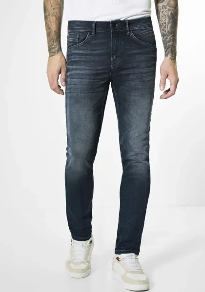 Темно-синие джинсы узкого кроя STREET ONE MEN, цвет Dark Indigo