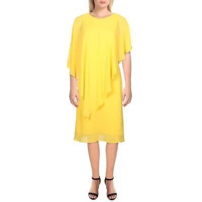 Женское желтое коктейльное платье Lauren Ralph Lauren Gaeline Day 10 BHFO 4014